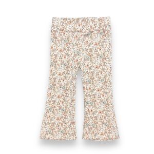 Flared broek uitlopende pijp meisje gebloemd, Lange Broek Gebloemd, Lange Broek Meisje, lange broek van natuurlijk materiaal, lange broek met Uitlopende Pijp, Flared Broekje, Flared Broek