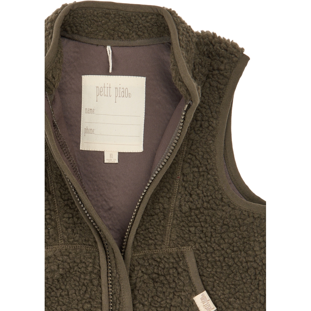 Petit Piao Fleece Bodywarmer – Major Brown - Afbeelding 3