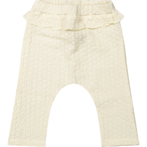 Riffle Amsterdam embroidery babybroekje off white met bloemen en roezel
