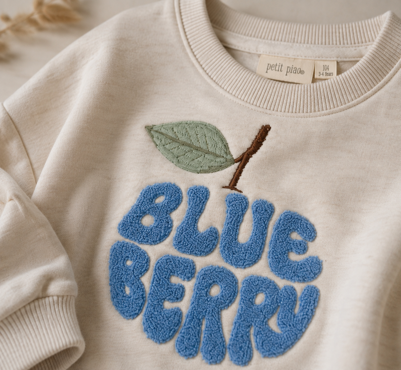 Petit Piao Sweater Blue Berry – Naturel - Afbeelding 3