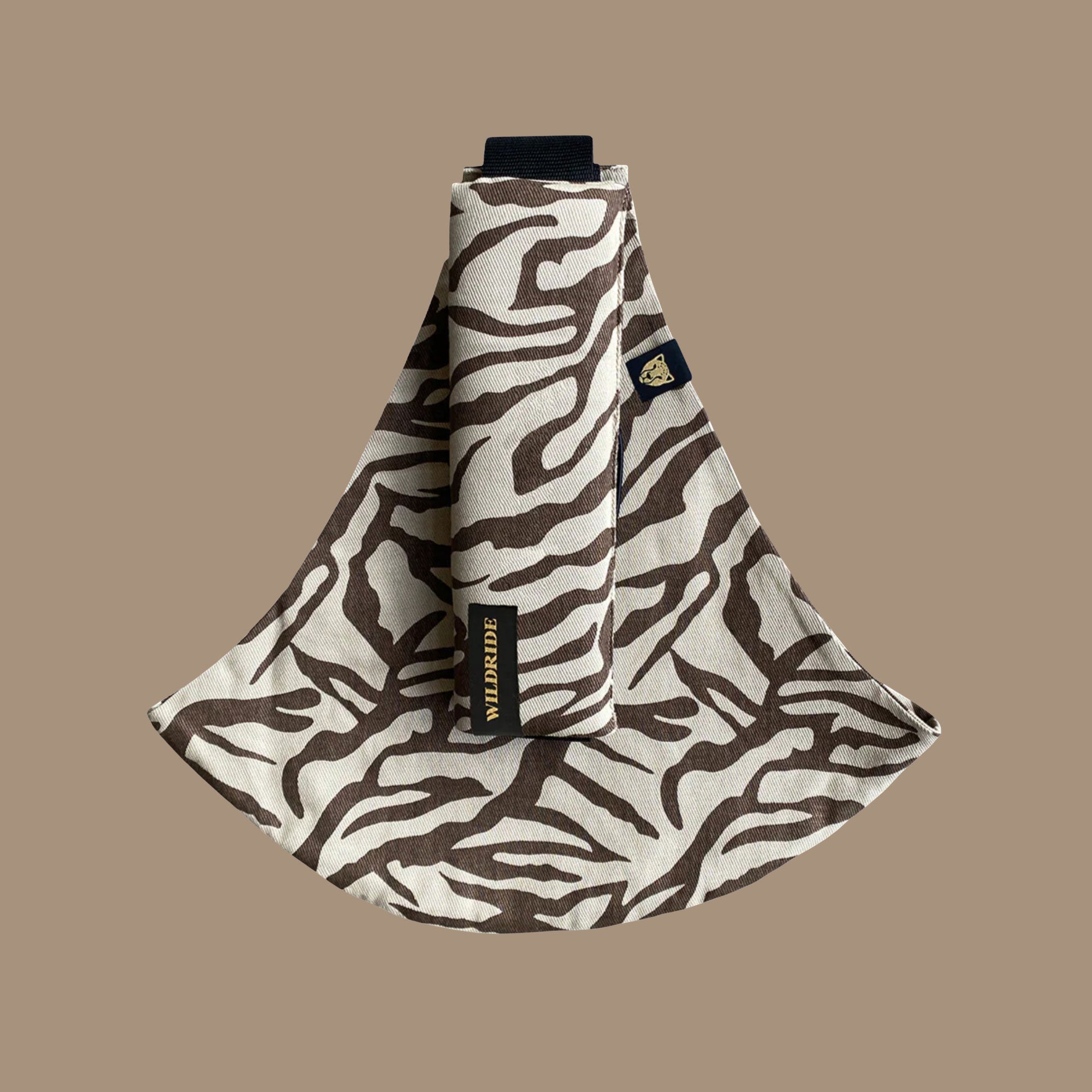 Draagzak Wildride zebraprint bruin
